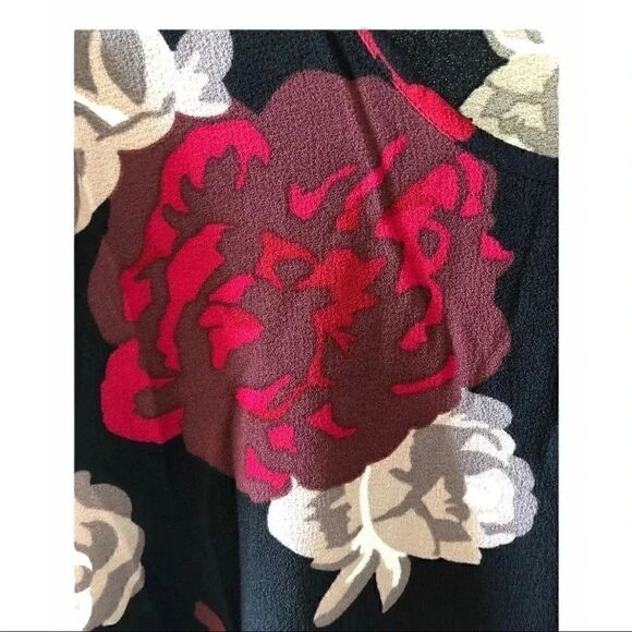 Jesse Flounce in Black Floral Womens Dress SZ M - Picture 3 of 4